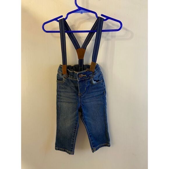 Oshkosh overalls suspenders 6m denim jeans - Picture 1 of 3